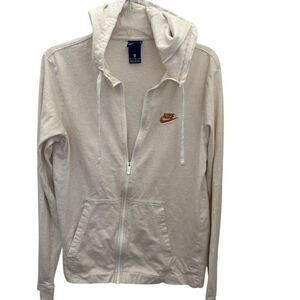 Nike‎ Women's Beige Full Zip Hoodie Sweatshirt Size M